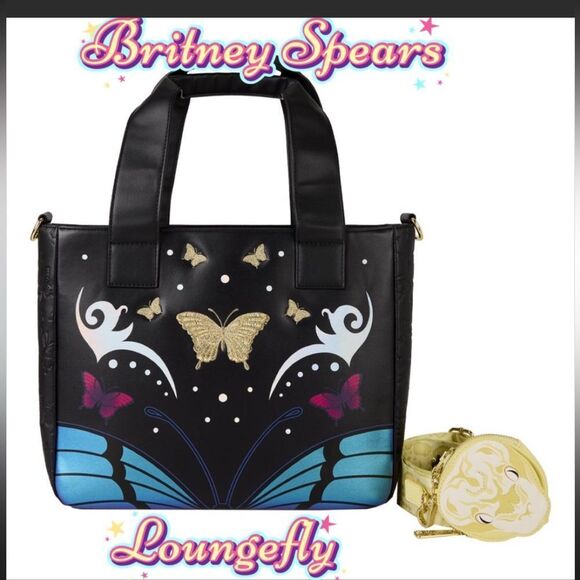 Loungefly Britney Spears Butterfly Tote
Crossbody Bag with Coin Bag - Picture 1 of 5